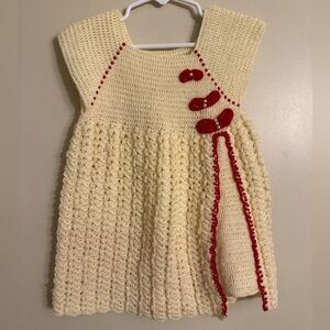 Handmade Knit Holiday Dress see measurements